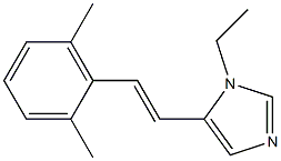 1H-Imidazole,5-[2-(2,6-dimethylphenyl)ethenyl]-1-ethyl-(9CI) 结构式