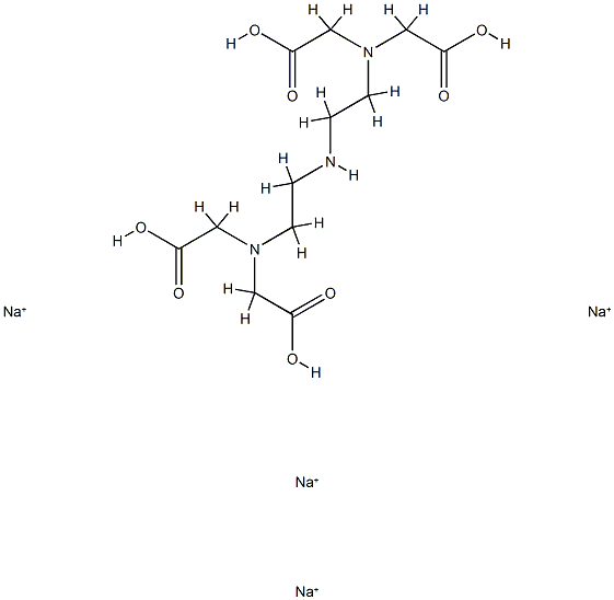 Glycine, N,N-(iminodi-2,1-ethanediyl)bisN-(carboxymethyl)-, tetrasodium salt 结构式