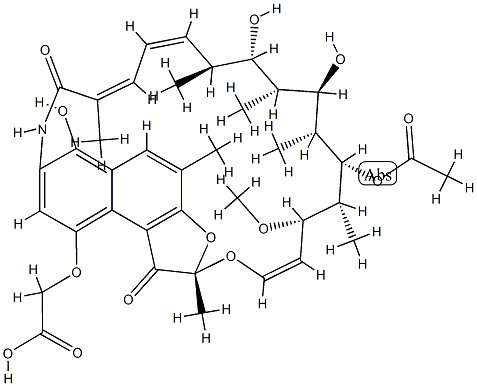 4-O-(Carboxymethyl)-8-deoxyrifamycin 结构式