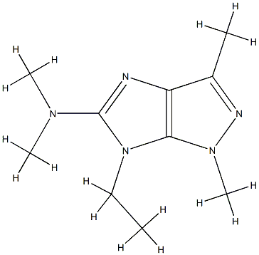 Imidazo[4,5-c]pyrazol-5-amine, 6-ethyl-1,6-dihydro-N,N,1,3-tetramethyl- (9CI) 结构式