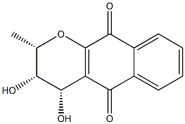 (2S)-3,4-Dihydro-3β,4β-dihydroxy-2β-methyl-2H-naphtho[2,3-b]pyran-5,10-dione 结构式