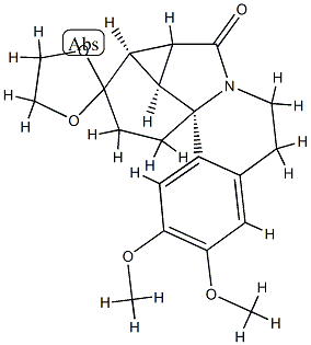 2,2-(Ethylenebisoxy)-15,16-dimethoxy-1β,7β-cycloerythrinan-8-one 结构式
