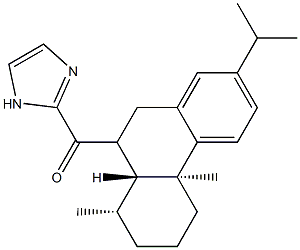 1H-Imidazol-2-yl[(4bS)-4b,5,6,7,8,8aβ,9,10-octahydro-4bα,8α-dimethyl-2-(1-methylethyl)phenanthren-9-yl] ketone 结构式