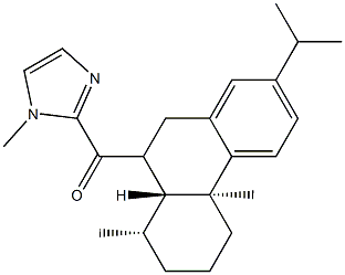 1-Methyl-1H-imidazol-2-yl[(4bS)-4b,5,6,7,8,8aβ,9,10-octahydro-4bα,8α-dimethyl-2-(1-methylethyl)phenanthren-9-yl] ketone 结构式
