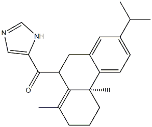[(4bS)-4b,5,6,7,9,10-Hexahydro-4bα,8-dimethyl-2-(1-methylethyl)phenanthren-9-yl](1H-imidazol-4-yl) ketone 结构式