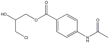 alpha-chlorohydrin mono-4-acetamidobenzoate 结构式