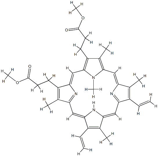 N-methylprotoporphyrin dimethyl ester 结构式
