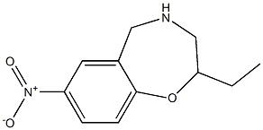 1,4-Benzoxazepine,2-ethyl-2,3,4,5-tetrahydro-7-nitro-(9CI) 结构式