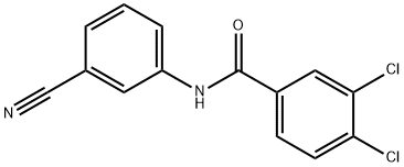 3,4-dichloro-N-(3-cyanophenyl)benzamide 结构式