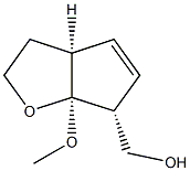 2H-Cyclopenta[b]furan-6-methanol,3,3a,6,6a-tetrahydro-6a-methoxy-,(3aR,6S,6aR)-rel-(9CI) 结构式