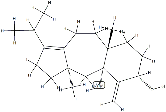 2,3,3a,4,4a,5,6,7,8,8a,9,10-Dodecahydro-3aβ,8aα-dimethyl-5-methylene-1-isopropylbenz[f]azulene-4aβ,6β-diol 结构式