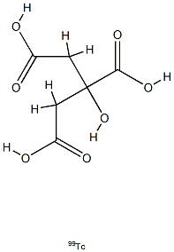 technetium Tc 99m citrate 结构式