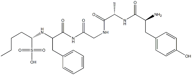 enkephalin sulfonic acid, Ala(2)-Nle(5)- 结构式