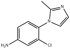 3-氯-4-(2-甲基-1H-咪唑-1-基)苯胺 结构式