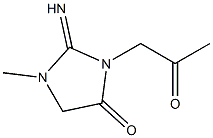 4-Imidazolidinone,2-imino-1-methyl-3-(2-oxopropyl)-(9CI) 结构式