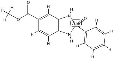 methyl 8-oxo-8-phenyl-7,9-diaza-8$l^{5}-phosphabicyclo[4.3.0]nona-2,4, 10-triene-3-carboxylate 结构式