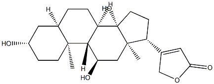 11α-Hydroxydigitoxigenin 结构式