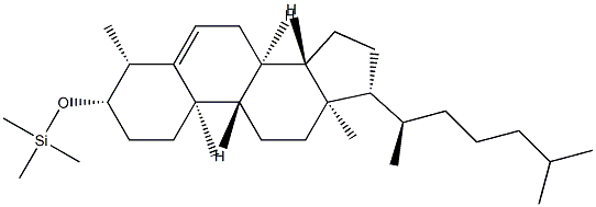 Trimethyl[(4β-methylcholest-5-en-3β-yl)oxy]silane 结构式