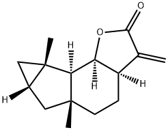 3aα,4,5,5a,6,6aβ,7,7a,7bα,7cα-Decahydro-5aβ,7aβ-dimethyl-3-methylenecycloprop[2,3]indeno[4,5-b]furan-2(3H)-one 结构式