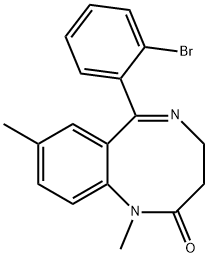 6-(3-Bromophenyl)-1,2,3,4-tetrahydro-1,8-dimethyl-1,5-benzodiazocin-2- one 结构式