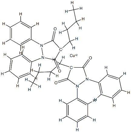 copper(II) bis(phenylbutazone) complex 结构式