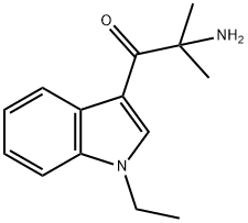 1-Propanone,2-amino-1-(1-ethyl-1H-indol-3-yl)-2-methyl-(9CI) 结构式