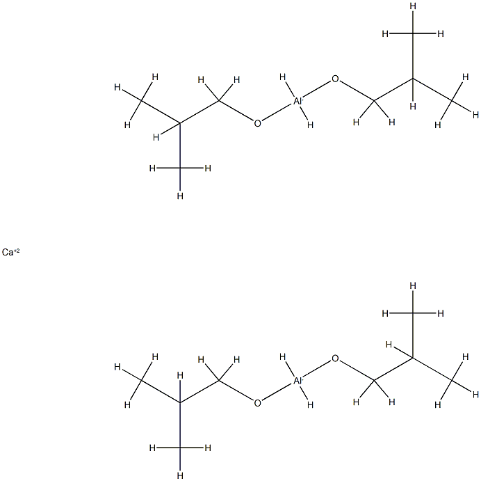 calcium bis[dihydrobis(2-methylpropan-1-olato)aluminate] 结构式