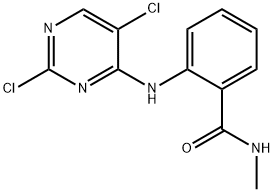 2-((2,5-二氯嘧啶-4-基)氨基)-N-甲基苯甲酰胺 结构式