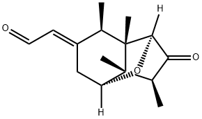 [(1S,6E)-Octahydro-3β,3aβ,7β,7aβ-tetramethyl-2-oxo-1α,4α-epoxy-6H-inden-6-ylidene]acetaldehyde 结构式