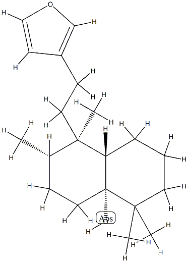 (1R,4aβ,8aα)-1-[2-(3-Furyl)ethyl]-1,2β,5,5-tetramethyldecalin-4a-ol 结构式