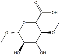 ba-D-Glucopyranosiduronic acid, methyl 4-O-methyl- (9CI) 结构式