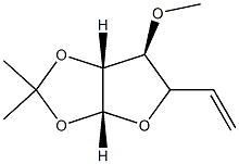 beta-L-threo-Hex-5-enofuranose, 5,6-dideoxy-3-O-methyl-1,2-O-(1-methylethylidene)-, (4Xi)- (9CI) 结构式