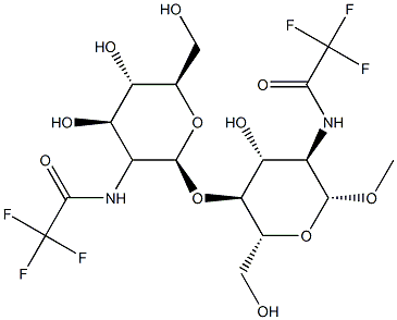1-O-methyl-di-N-trifluoroacetyl-beta-chitobioside 结构式
