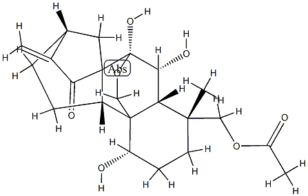 (4R)-18-Acetoxy-7α,20-epoxy-1α,6β,7-trihydroxykaur-16-en-15-one 结构式