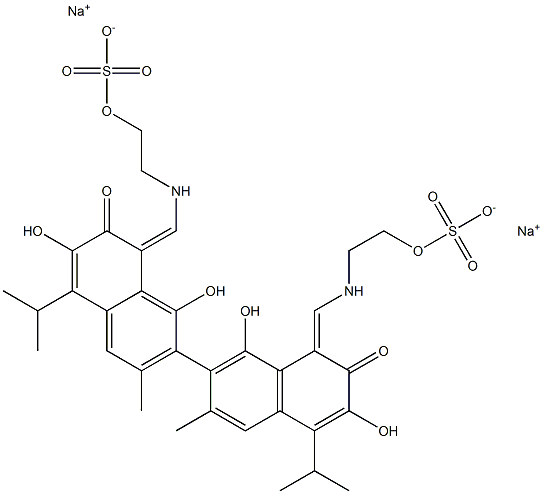 gossypol beta-aminoethyl sodium sulfate 结构式