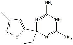 1,3,5-Triazine-2,4-diamine,6-ethyl-1,6-dihydro-6-(3-methyl-5-isoxazolyl)-(9CI) 结构式