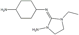 1,4-Cyclohexanediamine,N-(1-amino-3-ethyl-2-imidazolidinylidene)-,[N(E),1alpha,4bta]-(9CI) 结构式