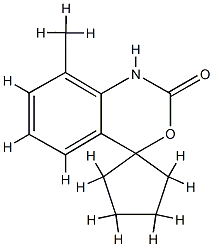 Spiro[4H-3,1-benzoxazine-4,1-cyclopentan]-2(1H)-one, 8-methyl- (9CI) 结构式