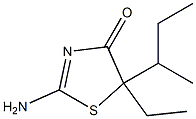 4-Thiazolidone,5-sec-butyl-5-ethyl-2-imino-(4CI) 结构式