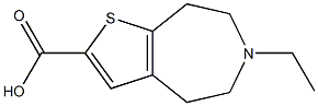 4H-Thieno[2,3-d]azepine-2-carboxylicacid,6-ethyl-5,6,7,8-tetrahydro-(9CI) 结构式