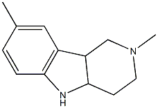 1H-Pyrido[4,3-b]indole,2,3,4,4a,5,9b-hexahydro-2,8-dimethyl-(9CI) 结构式