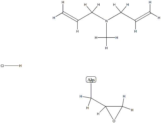 2-Propen-1-amine, N-methyl-N-2-propenyl-, hydrochloride, compd. with (chloromethyl)oxirane homopolymer 结构式