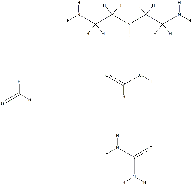 Formic acid, compd. with N-(2-aminoethyl)-1,2-ethanediamine polymer with formaldehyde and urea 结构式