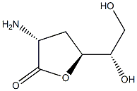 L-lyxo-Hexonic acid, 2-amino-2,3-dideoxy-, gamma-lactone (9CI) 结构式