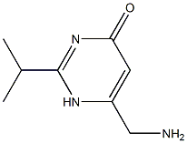 4(1H)-Pyrimidinone,6-(aminomethyl)-2-(1-methylethyl)-(9CI) 结构式