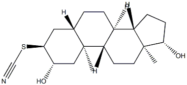 3α-Thiocyanato-5α-androstane-2β,17β-diol 结构式