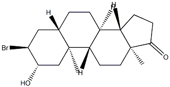 (2S,3S,5S,8R,9S,10S,13S,14S)-3-溴-2-羟基-10,13-二甲基十四氢-1H-环戊二烯并[A]菲-17(2H)-酮 结构式