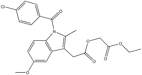 indomethacin ethoxycarbonylmethyl ester 结构式