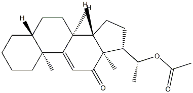 (20R)-20-Acetyloxy-5α-pregn-9(11)-en-12-one 结构式