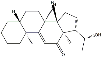 (20R)-20-Hydroxy-5α-pregn-9(11)-en-12-one 结构式